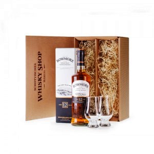 Ein Whisky-Geschenkset mit Bowmore 12.