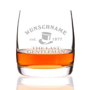 Bohemia whiskeyglas mit Gravur. Motiv: Genießer
